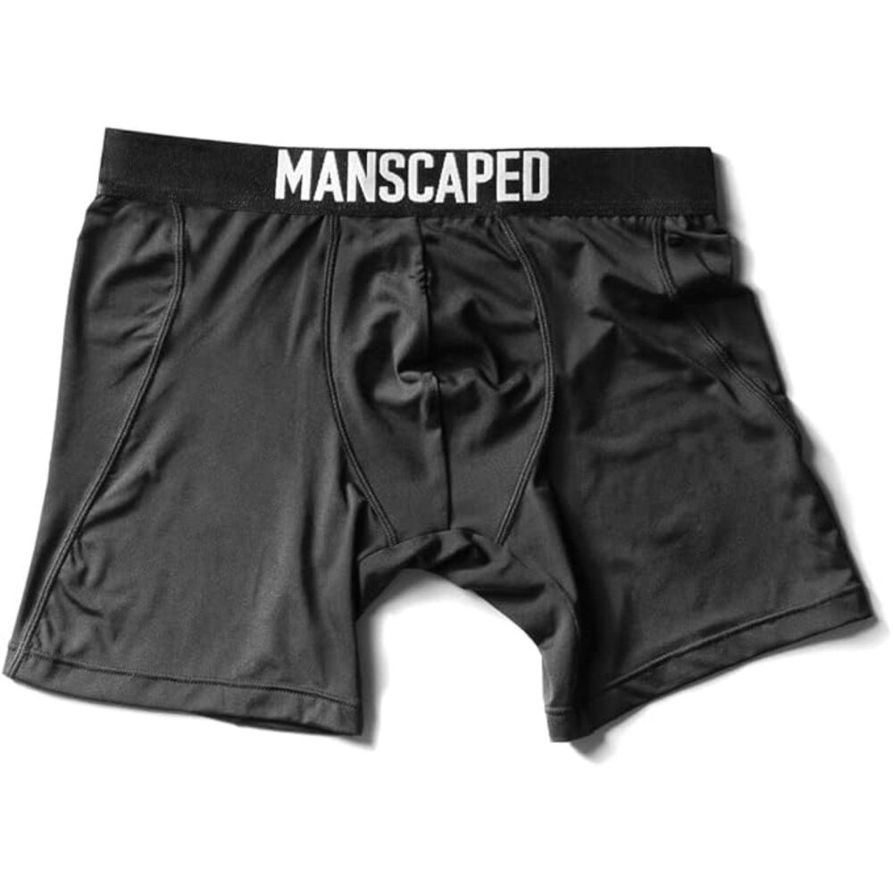 MANSCAPED™ Men’s Anti-Chafe Athletic Performance Boxer Briefs, 1pk, Blk, Medium